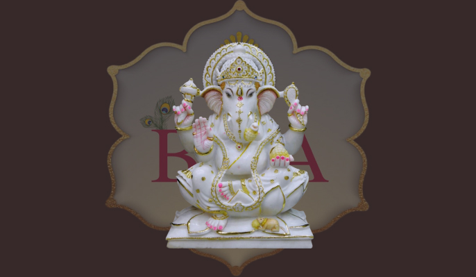 Marble Ganpati statue